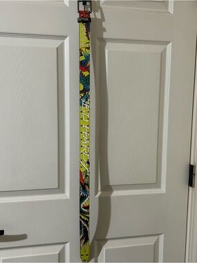 Ed Hardy Yellow Graphic Tattoo-Print Wall Strap